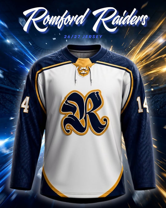 Romford Raiders White Replica Ice Hockey 2026/27 Jersey - WARRIOR
