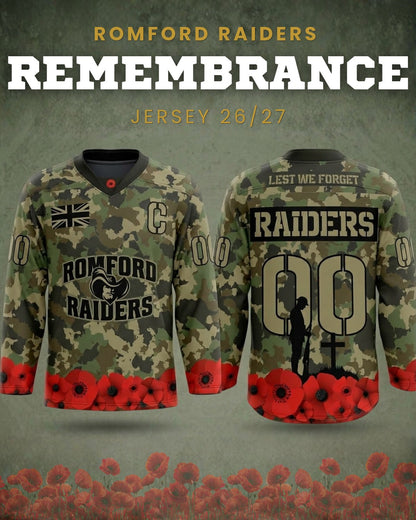 Romford Raiders Remembrance Ice Hockey 2026/27 Jersey - WARRIOR