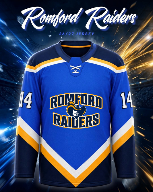 Romford Raiders Navy Blue Replica Ice Hockey 2026/27 Jersey - WARRIOR