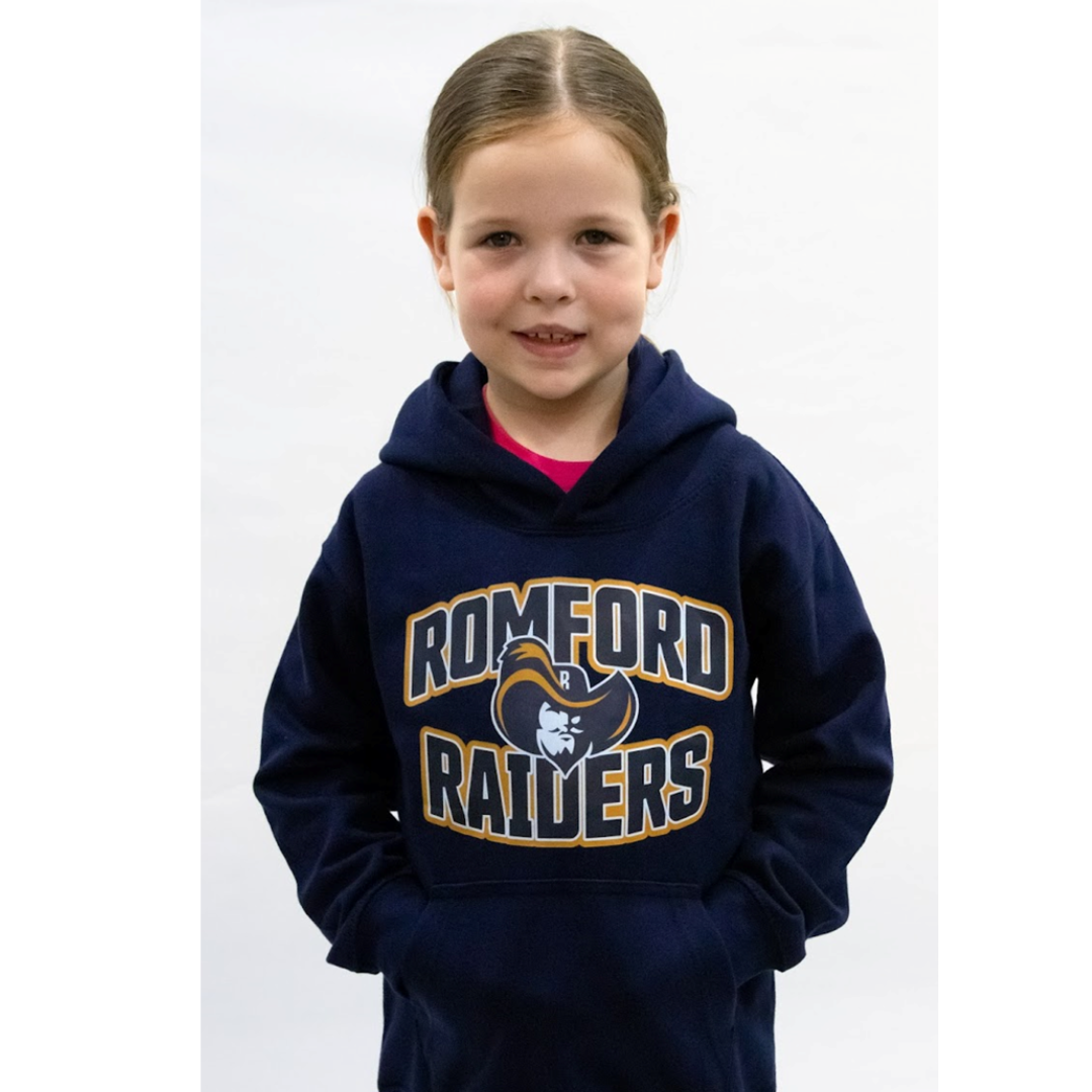 Romford Raiders Navy Child Hoodie Printed Logo