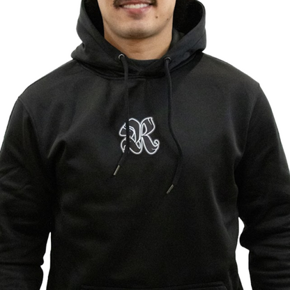 R Printed Standard R Logo Hoodie – Black – Adult