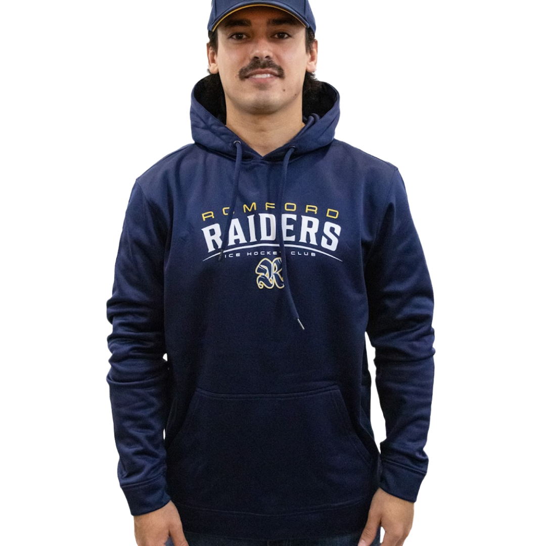 Hoodie Printed Logo – Navy - Romford Raiders Ice Hockey Club – Adult