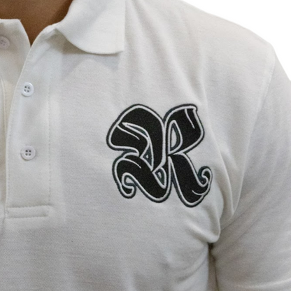 Raiders R Logo Embroidered Polo Shirt – White – Adult (Copy)