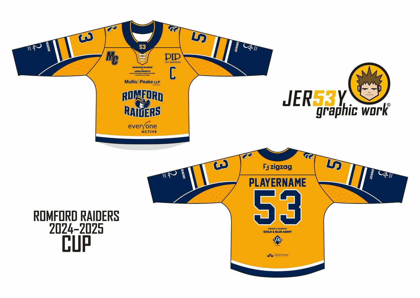 Romford Raiders Cup Final Jersey *LIMITED EDITION* GERRIE Shirt